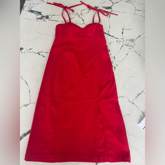 Anthropologie Cherryπ Bomb Red Sexy Body Con Spaghetti Strap Corset Dress-Small - Picture 8 of 16
